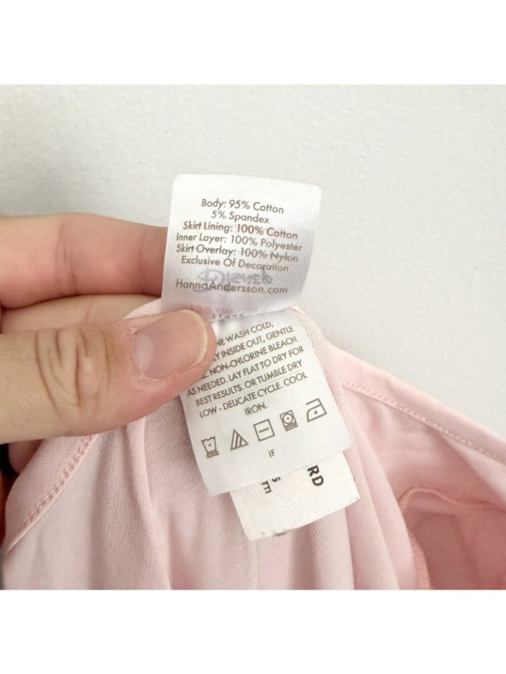 Disney x Hanna Andersson Pink Princess Tulle Dress Embroidered Long Sleeve Sz 8 - Picture 10 of 10